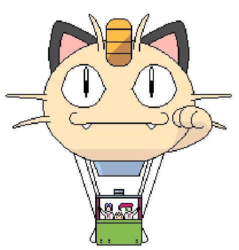 team rocket in their meowth balloon !! ^_^